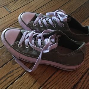 Grey and Purple Converse- converse Size 3